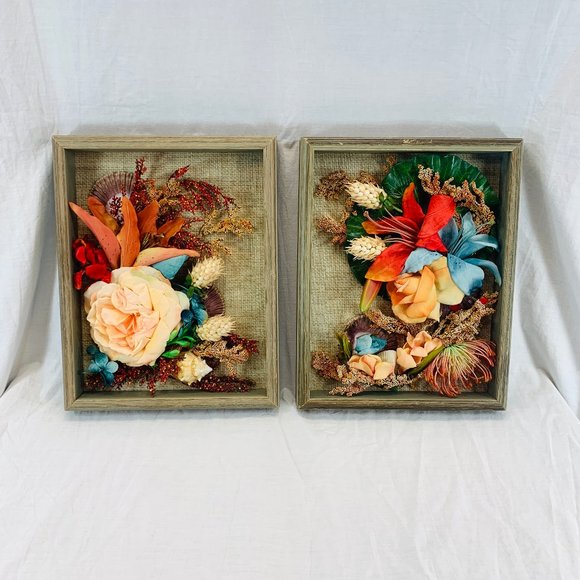 Kitsch Boho 3D Silk Flower Shadowbox